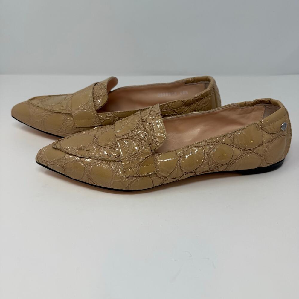 AGL Moccasins Women's 10.5 (40.5) Beige Softy Moc Calfskin Leather Flats NWOT - Picture 2 of 14